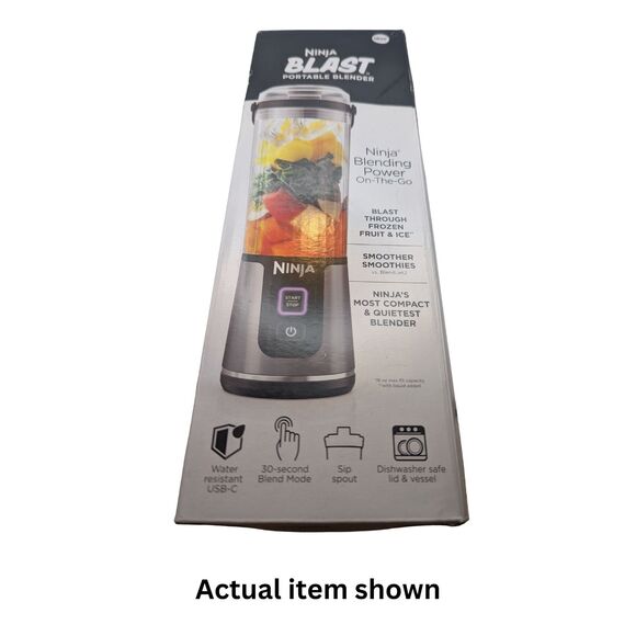 🥤 Ninja Blast BC151BK Portable Blender Cordless USB-C 18oz New Damaged Box - Picture 10 of 12